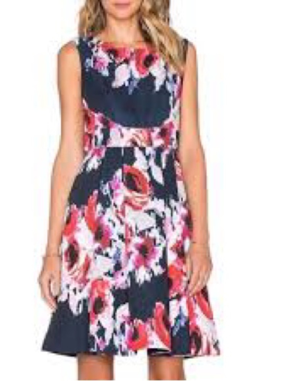 Kate Spade Hazy Floral Open Back Bow Dress